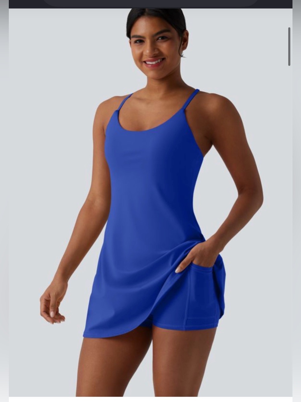 HALARA Cobalt Blue One-Piece Active Dress Size L - Picture 2 of 5